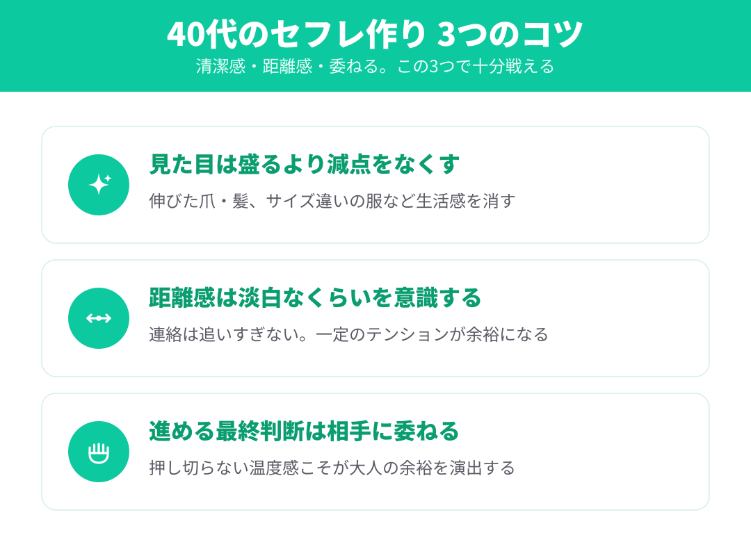 40代のセフレ作り3つのコツ